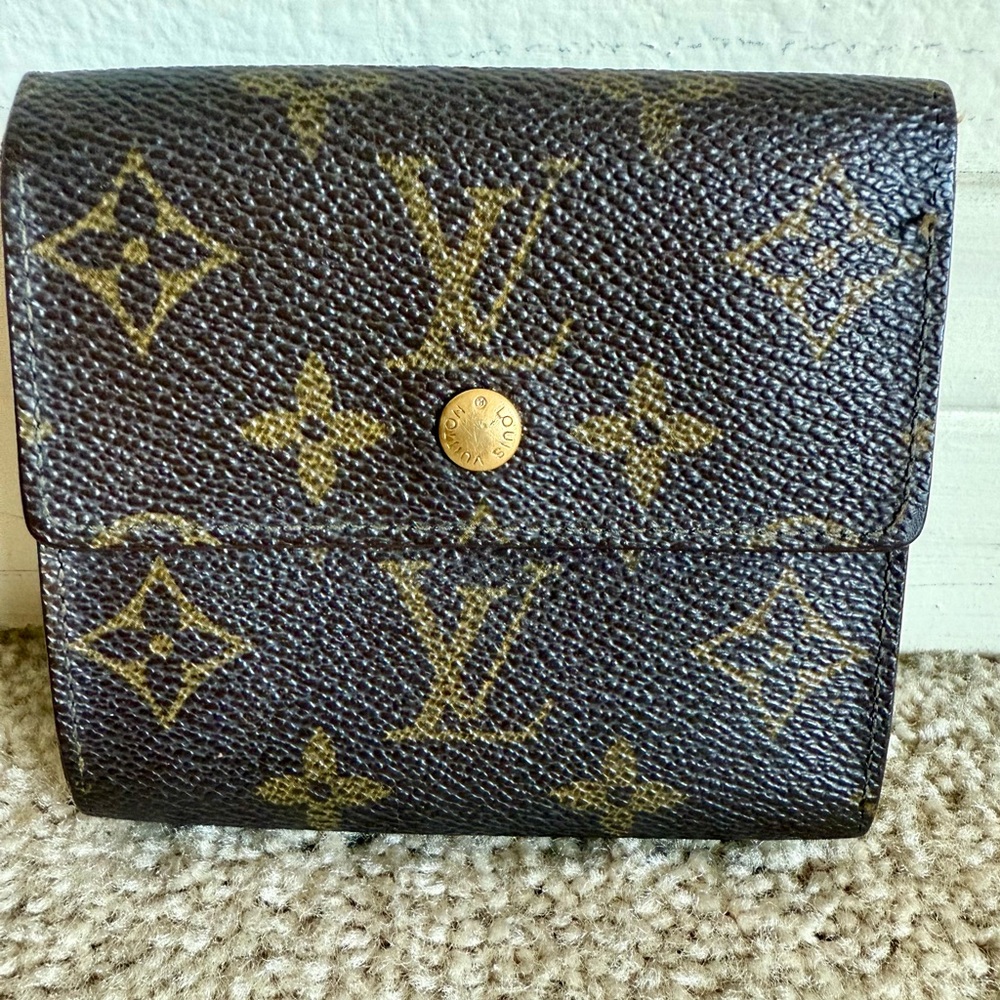 LOUIS VUITTON Monogram Portefeuille Elise Trifold Wallet with Coin Purse